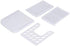 Adjustable Toast Slicer/Cutting Guide - Plastic Bread Slicer for Homemade Bread, Foldable Kitchen Baking Tool (White)