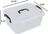 8 Liter Plastic Storage Box - 2-Pack Clear Storage Bins with Handles for Organizing