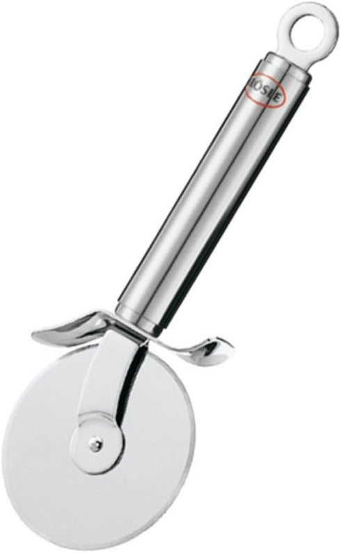 Roesle 12718 Stainless Steel Round-Handle Pizza Cutter Wheel, 7.9 in. with Thumb Leverage
