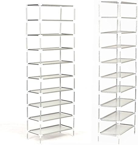 Jingjing1 Rack,10 30 Shoe Tie Shoe Organizer Pair Storage Stackable Shelves Easy Assembled Non-Woven Fabric Shoe Tower