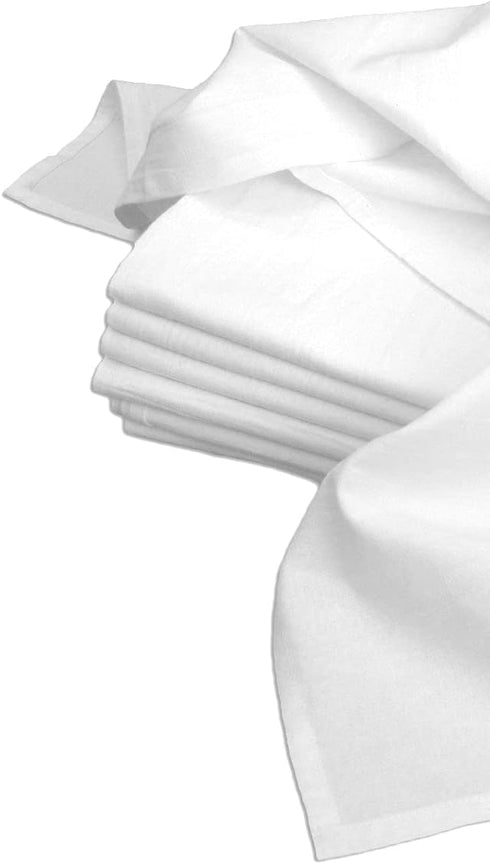 Aunt Martha's 33 38-Inch, 7 Count, Dish Towels, by White