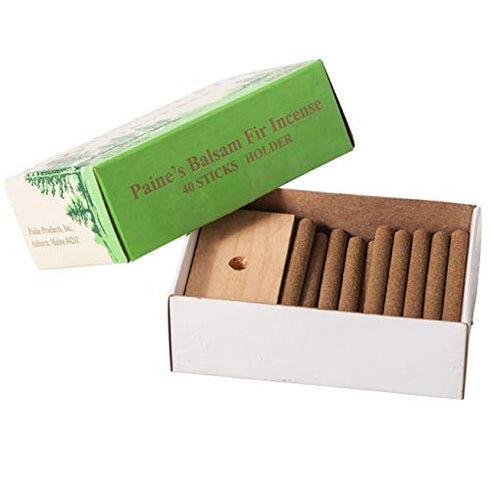 40 Balsam Sticks and Holder, Paine's Fir Balsam Incense