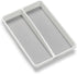 madesmart Premium Antimicrobial Classic Mini Utensil Tray, Soft Grip Non-Slip Kitchen Drawer Organizer, 2 Compartments,