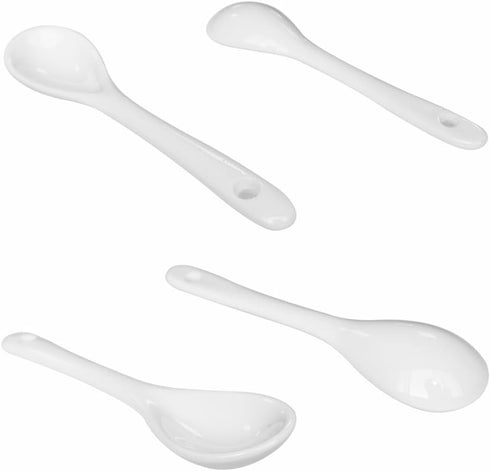 12 Color Porcelain Egg Spoons, 5 Inch Ceramic Spoons for Coffee, Dessert, Yogurt, Milky Tea