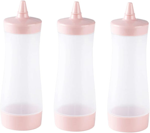 3PCS Sauce Squeeze Bottle, Plastic Oil Bottle, BBQ Sauce Bottle, Small Squeeze Bottles for Salad Dressing, Ketchup,