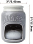 Comfify Ceramic Kitchen Sponge Holder, Farmhouse Style Sink Caddy, Mason Jar Decorative Accessory - Includes Free