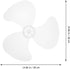HOMSFOU Fan Replacement Blades - Universal Plastic 3 Leaves for 14 inch and 16 inch Electric Fan