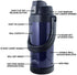 Aquatix 68 Ounce Double Wall Insulated Stainless Steel Sport Thermos Bottle, Midnight Blue
