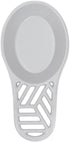 Home Basics Lines Cast Iron Spoon Rest | Foam Pad on Bottom to Protect Countertop | Wide Head | Heavy Weight (Grey)
