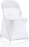 bricia 12 PCS White Stretch Spandex Folding Chair Slipcovers, Dining Room Chair Covers