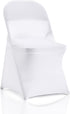 bricia 12 PCS White Stretch Spandex Folding Chair Slipcovers, Dining Room Chair Covers