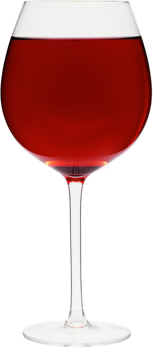 Juvale 25oz Oversized Giant Wine Glass with Stem – Extra Large Full Bottle Glass for Champagne, Funny Gift