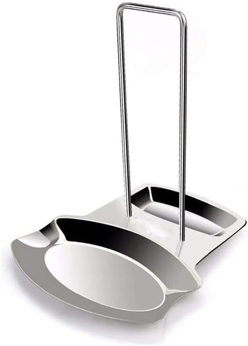 Pot Lid Holder Spoon Rest, Stainless Steel Utensils Organizer, Multifunctional Storage Rack for Kitchen Decor Tool