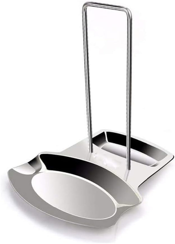 Pot Lid Holder Spoon Rest, Stainless Steel Utensils Organizer, Multifunctional Storage Rack for Kitchen Decor Tool