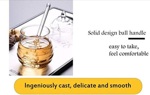 glasstore Tools,2pcs Glass Honey Dipper Sticks,Honey Dipper Spoons Stick Bee Honey Spoon Stirring Scooper For Durable