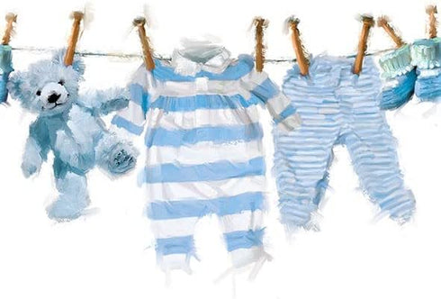 20-ct 13x13 Baby Boy Shower Napkins, Its a Boy & Oh Baby Decorative Napkins for Decoupage