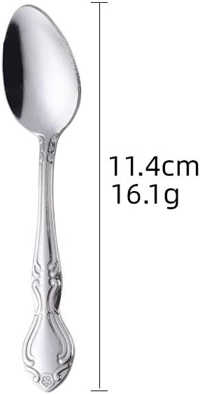 Coffee Spoons Set of 12, Mini Coffee Spoons, Stainless Steel Espresso Spoons, Small Spoons for Dessert, Tea, Appetizer, 4.6 inch, Silver