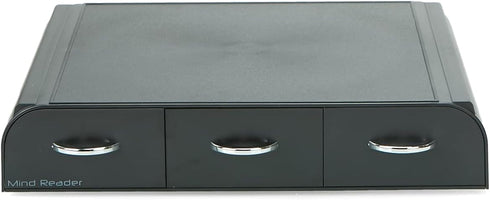 Mind Reader Single Serve Coffee Organizer with 3 Drawers, 36 Capacity, Black