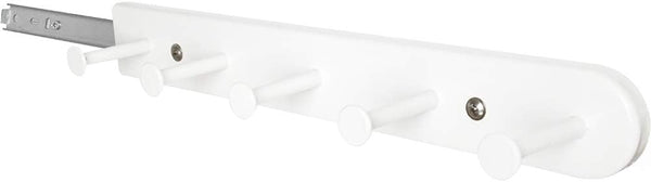 Extendable Sliding Wardrobe Hook Rail with Hardware Pull Out Closet Rod Organizer for Home, Office, Hotel