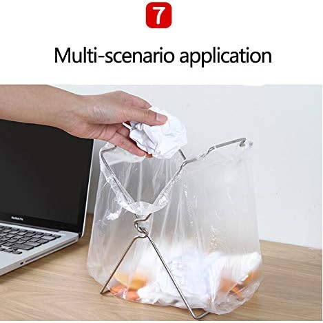 Desktop Trash Bag Holder,Small Garbage Bag Rack,Home Kitchen Countertop Folding Trash Bag Bracket Organizer Dishcloth Towel Rack