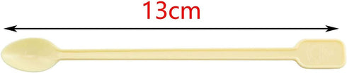 500 Pcs Disposable Plastic Coffee Tea Stirrer Spoon, Mini Stir Swizzle Sticks, Beige