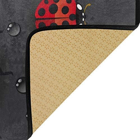 Kitchen Rugs Ladybug Rain Design, Non-Slip Soft Mats Bath Rug Runner Doormats, 39" X 20"