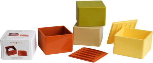 5x5x3.5 CapaBunga Cheese Vault for Soft Cheese - Reusable Artisan Cheese Storage Container for Fridge - Food Grade