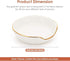 Boao 2.7 Inches Mini Ceramic Spoon Rests, Gold Rim Kitchen Spoon Holders for Cooking Season Soup