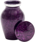 Keepsake Cremation Urn for Ashes, Aluminum Purple Urn, 3 Inches High, Keepsake Sized