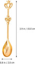 8 Pieces Golden Teaspoon Mini Gold Spoon with Crown Stainless Steel Coffee Cake Spoon Decorated Tea Spoons for Afternoon Tea Crown Spoon Party Favors