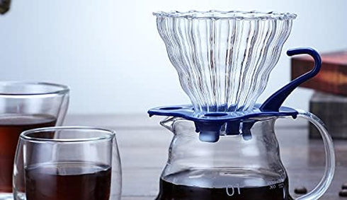 2pcs Glass Funnel for Pour Over Coffee Filters, Coffee Drippers