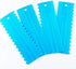 Cake Scraper Set of 9 Packs, Cake Decorating Comb Icing Smoother for Decorating Cake, Plastic Baking Tool (Blue)