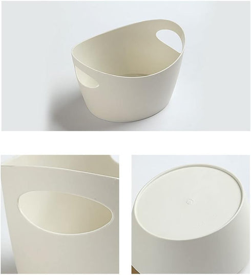 kaileyouxiangongsi 10PCS Mini Plastic Baskets for Office Organization, Home Kitchen Bedroom Decor, White