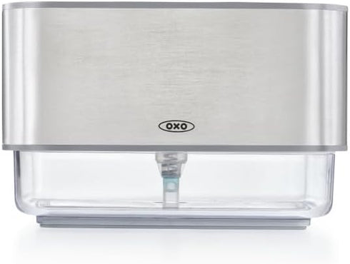 OXO Good Grips Clear Stainless Steel Soap Dispensing Sponge Holder