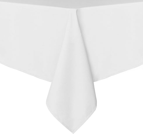 210GSM (White,60x84 Inch) Obstal Rectangle Table Cloth, Water Resistance Microfiber Tablecloth, Decorative Fabric Table