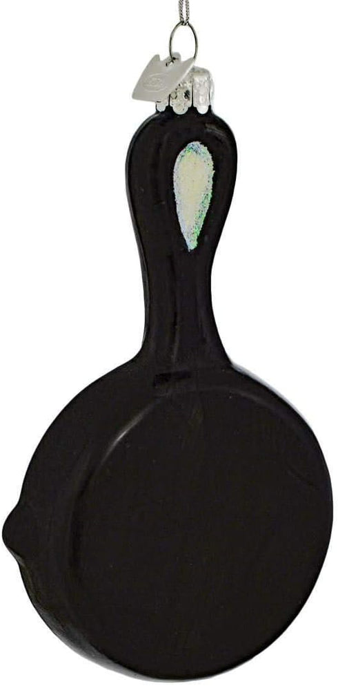 Noble Gems Glass Frying Pan Ornament, 5-Inch for Christmas
