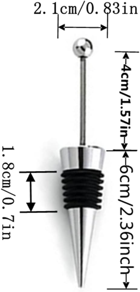 10Pcs ENLAYER Stainless Steel Wine Stoppers, Reusable Wine Corks, Silicone Wine Stopper for Gifts, Holiday Party,