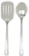Stainless Steel Utensil Set with Elegant Hammered Finish, Includes Slotted Turner and Serving Spoon
