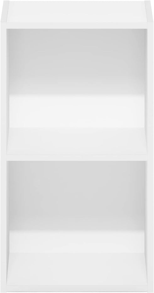 Furinno Luder Bookcase - 2-Tier Cube Storage, White