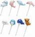 Torune Mama's Assist Food Picks, Bento Lunch Accessories, 8-Piece Sea Animals & 8-Piece Rabbit Set