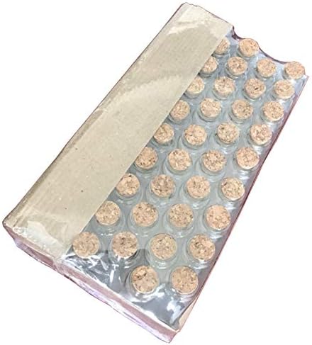 30x60x17mm Glass Bottles with Cork for Wedding Holiday Decoration, 12pcs (25ml)