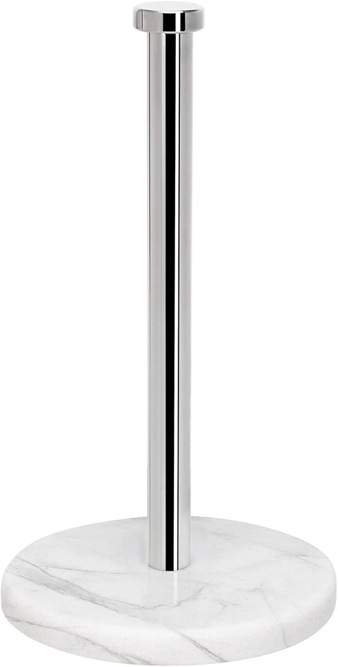 NearMoon Standing Paper Towel Holder for Kitchen, Marble Base with Chrome Finish, Standard or Jumbo Roll Holder