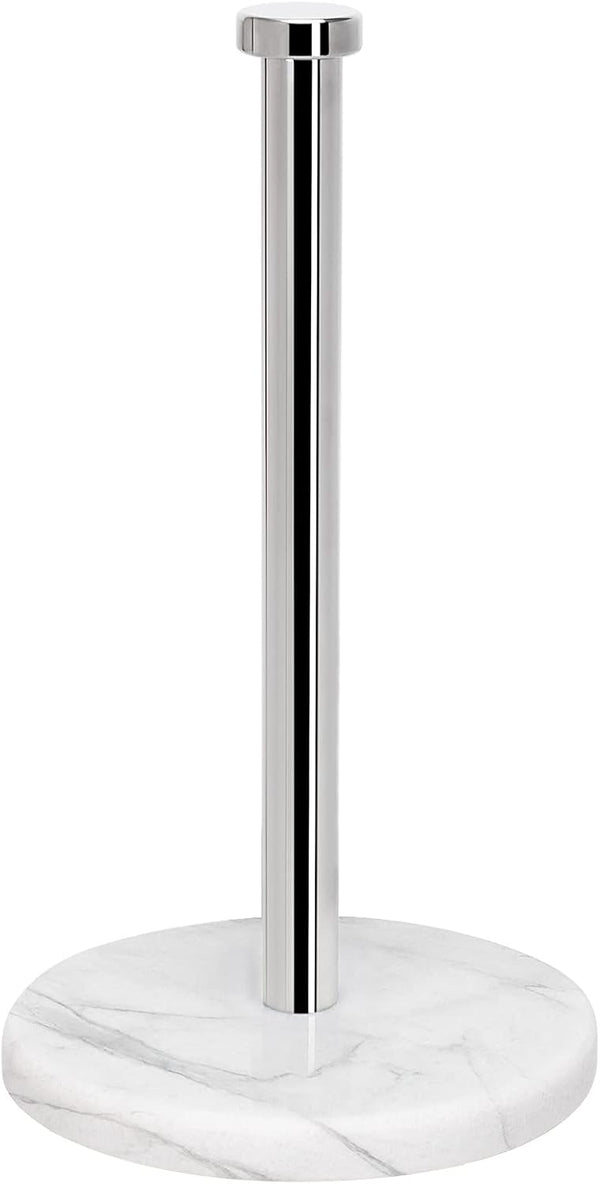 NearMoon Standing Paper Towel Holder for Kitchen, Marble Base with Chrome Finish, Standard or Jumbo Roll Holder