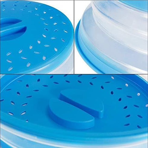 Pack of 2 Collapsible Microwave Food Cover, Vented Microwave Lid for Food, 10.5inch, BPA Free