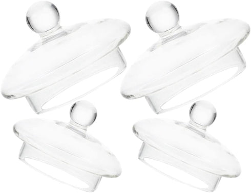 UPKOCH Tea Steeper, 4 Pack Glass Teapot Lid Replacement, Teapot Strainer Covers and Tea Filters
