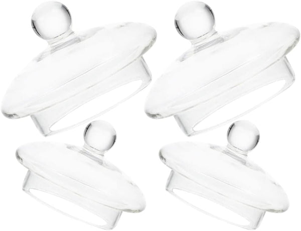 UPKOCH Tea Steeper, 4 Pack Glass Teapot Lid Replacement, Teapot Strainer Covers and Tea Filters