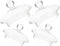 UPKOCH Tea Steeper, 4 Pack Glass Teapot Lid Replacement, Teapot Strainer Covers and Tea Filters