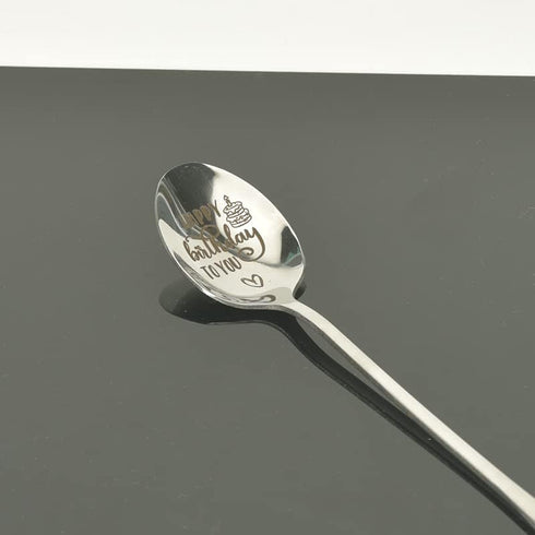 Birthday Gift Spoon for Women & Men - Happy Birthday to You Spoons for Coffee Lovers