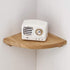 Corner Shelf Wall Mount, 7inch Oak Wood Floating Corner Shelf Round End