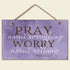 bouti1583 Pray About Everything Wooden Sign Decor, 9.5" by 5.75"